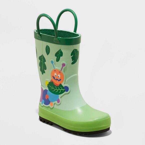 Toddler Kesi Rain Boots - Cat & Jack Green 7T - Picture 1 of 7